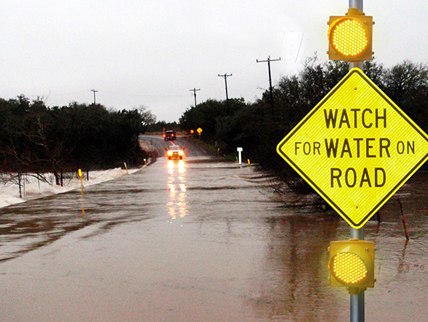 flood sign road